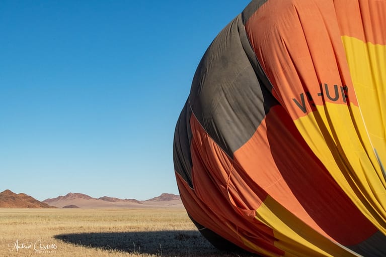 Balloon landing, Namibia Hot Air Balloon Safari